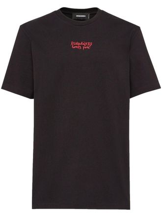 Dsquared2 T-shirt met logoprint - Zwart