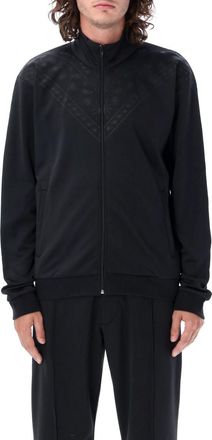 Marcelo Burlon Black Bandana Slim Track Jacket