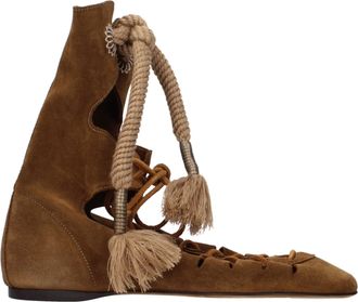 Isabel Marant Brown Leather Ankle Womens Boots