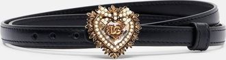 Dolce & Gabbana Devotion embellished leather belt