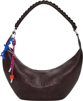 Desigual Tassen, Dames, Bruin, ONE Size, Polyester, Half Logo Zante C Bag