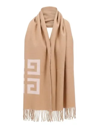 Givenchy Bicolor Virgin Wool Scarf - Beige