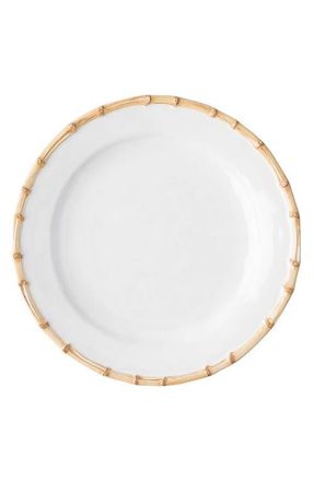 Juliska Bamboo Ceramic Charger Plate in Whitewash/Bamboo Natural at Nordstrom