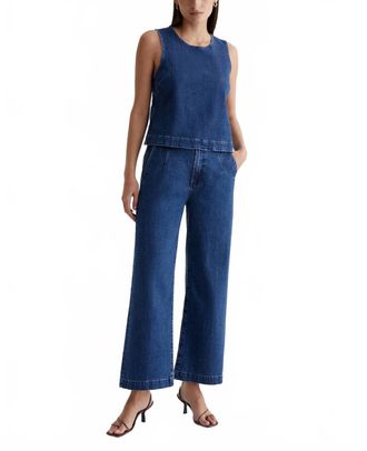 AG - Adriano Goldschmied Daneel High-Rise Wide Leg Crop Jeans In Midsommar
