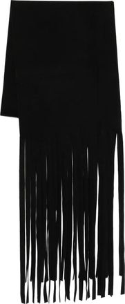 Sportmax Sciarpa con frange - Nero