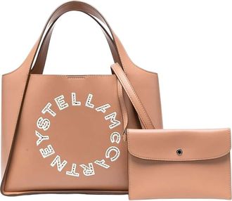 Stella McCartney Brown Logo Medium Tote