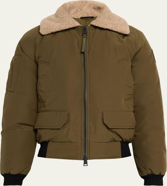 Canada Goose Mens Chilliwack Fleece-Collar Down Bomber Jacket