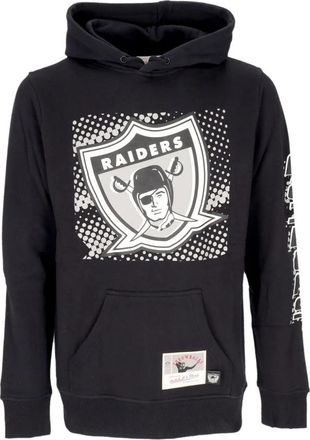Mitchell & Ness Oakland Raiders NFL Big Face Hoodie - Heren - Hoodies - Zwart - XL - Katoen - Hoodies & sweatvesten