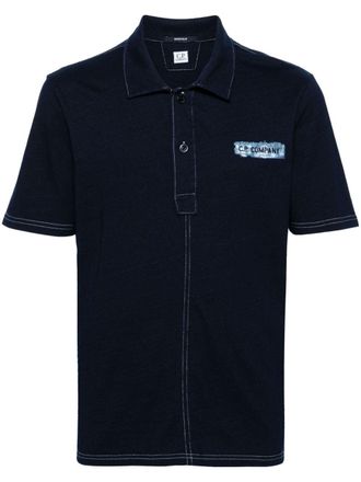 C.P. Company Polo con ricamo - Blu