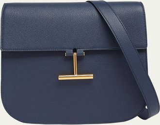 Tom Ford Tara Medium Crossbody in Grained Leather with Leather Strap