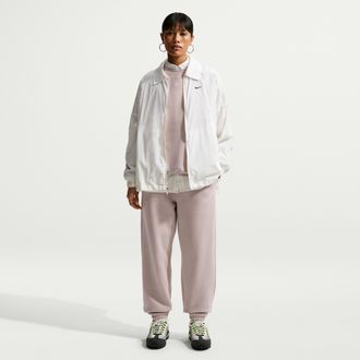 Nike Womens Studio Fleece Medium Weight High-Rise Oversized Cuffed Pants in Brown | IM8074-236