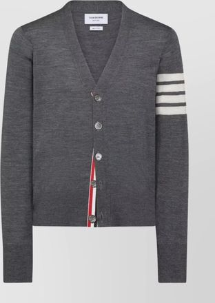 Thom Browne v neck cardigan in merino wool