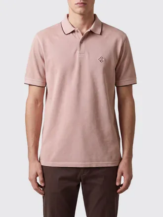 Herno Polo slim fit in cotone a maniche corte con colletto a costine
