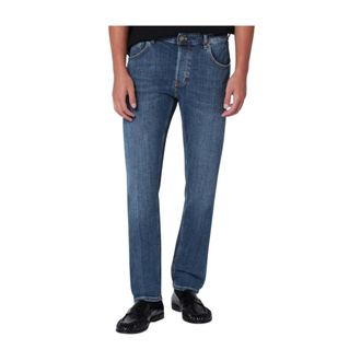 Pantaloni Torino Heren, Jeans, Blauw, Maat: W33 Katoen