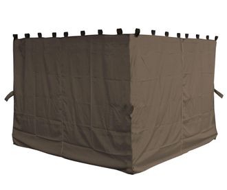 Quick-Star Quick-star - 4 Seitenteile F&uuml;r Pavillon Nizza 3x4m Seitenwand Taupe / Beigegrau Ral 7006