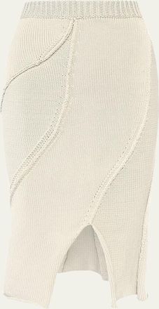 Aisling Camps Eddy Diagonal Knit Slit Skirt