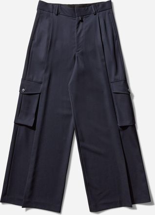 Dries Van Noten Men s Wide Pleated Pants Navy