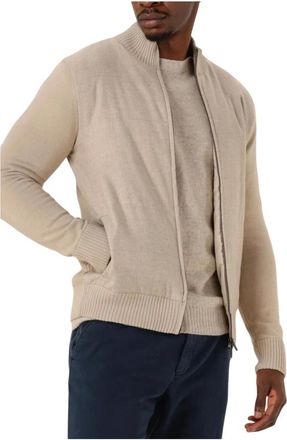 Gentiluomo Hoodies & sweatvesten, Heren, Beige, M, Wol, Heren Jassen Jacket