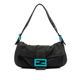 Fendi Pre-owned Shoulder Bags, female, Green, Size: ONE SIZE Pre-owned Shoulder Bag