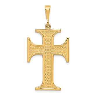Diamond2Deal 10k Yellow Gold Cross Charm