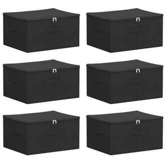 vidaXL Caja De Almacenamiento 6 Pcs Gris Antracita 43 X 34 X 23 Cm Vidaxl