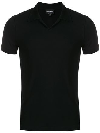 Giorgio Armani short-sleeve polo top - Black