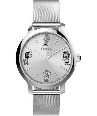 Timex Peanuts Transcend Womens Silver Watch TW2W46000 Stainless Steel - One Size
