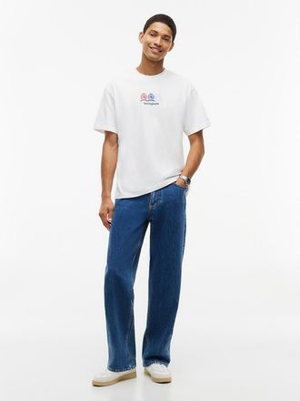 Tommy Hilfiger Mens Tommy Jeans Relaxed Straight Jean - Medium Wash Denim - 30W x 34L