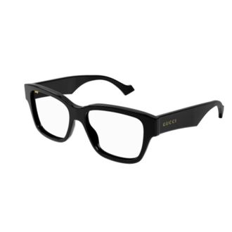 Gucci Rechthoekige Bril - unisex - Brillen - Zwart - 52 MM - Accessoires