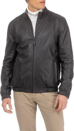 Gorski Mens Light Genuine Nappa Leather Jacket Reversible To Cashmere & Wool Crafted From Loro Piana in Dark Brown/taupe at Nordstrom, Size Xx-Large