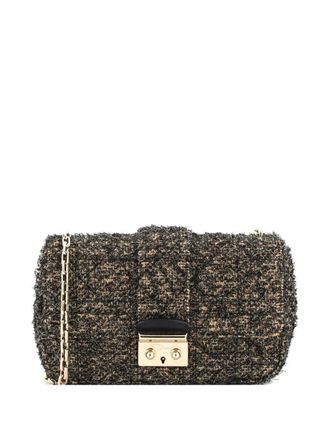Dior Miss Dior Flap Bag Tweed Medium shoulder bag - women - Fabric - One Size - Brown