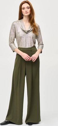 Joseph Ribkoff Casual Cowl Neck Top In Silver