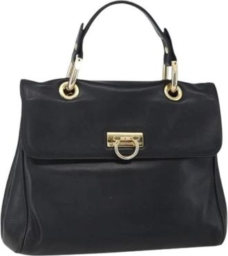 Bally Pre-owned Leather Handbag - Dames - Vintage Handtas - Zwart - ONE Size - Leer - Vintage