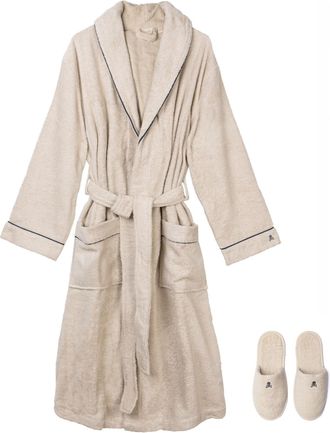 Scalpers Albornoz con zapatillas en algodón beige talla m