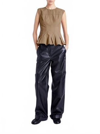 Proenza Schouler Pre-Loved Felix Top In Birch Beige/brown
