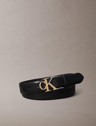Calvin Klein Cintur&oacute;n Con Logo Monograma De Piel
