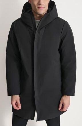 DKNY Stretch Arctic Hooded Jacket in Black at Nordstrom Rack, Size Xx-Large