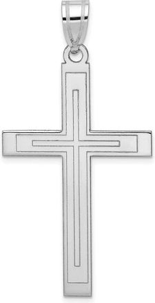 Diamond2Deal 14k White Gold Cross Pendant