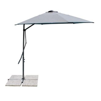 COSMA Sombrilla &Oslash; 3 De Aluminio Tela Gris Cortaviento Mod. Zenith