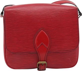 Louis Vuitton Cartouchiere Epi Leather Red Leather Handbag (Pre-Owned)