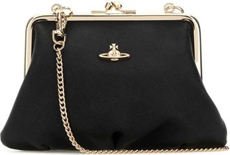 Vivienne Westwood Granny Frame Purse - Dames - Clutches - Zwart - ONE Size - Leer - Tassen