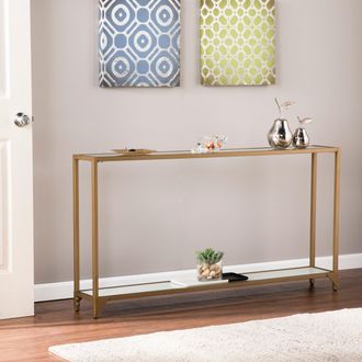 SEI Bergen Narrow Console Table Gold