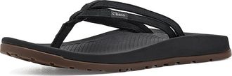 Chaco Lowdown Leather Flip Womens Sandals Black : 10 B - Medium