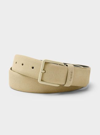 HUGO BOSS Mens Monochrome suede belt