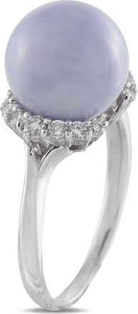 Luxury Bazaar Anello con diamanti e giada - Argento