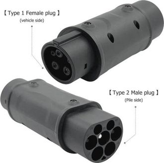 OEM Cable Adaptador De Mechero De Cigarrillos Tipo 2 A Tipo 1 Para Coches El&eacute;ctricos, 32 Amperios