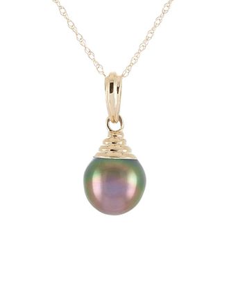 Splendid Pearls 14K 9-10Mm Tahitian Pearl Necklace