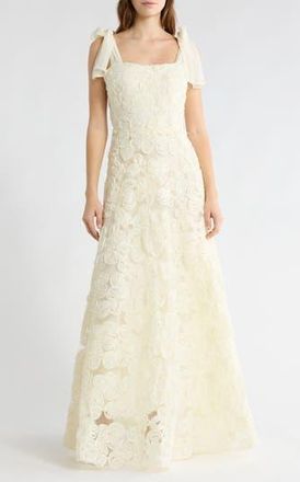 By Design Sherry Soutache Flower A-Line Gown in Ivory at Nordstrom Rack, Size X-Small