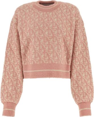 Palm Angels Geborduurde Sweater - Dames - Sweatshirts - Roze - XS - Nylon - Hoodies & sweatvesten