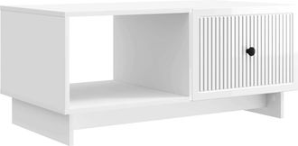 vidaXL Mesa De Caf&eacute; Brillante 90 X 50 X 40 Cm Madera De Ingenier&iacute;a Vidaxl